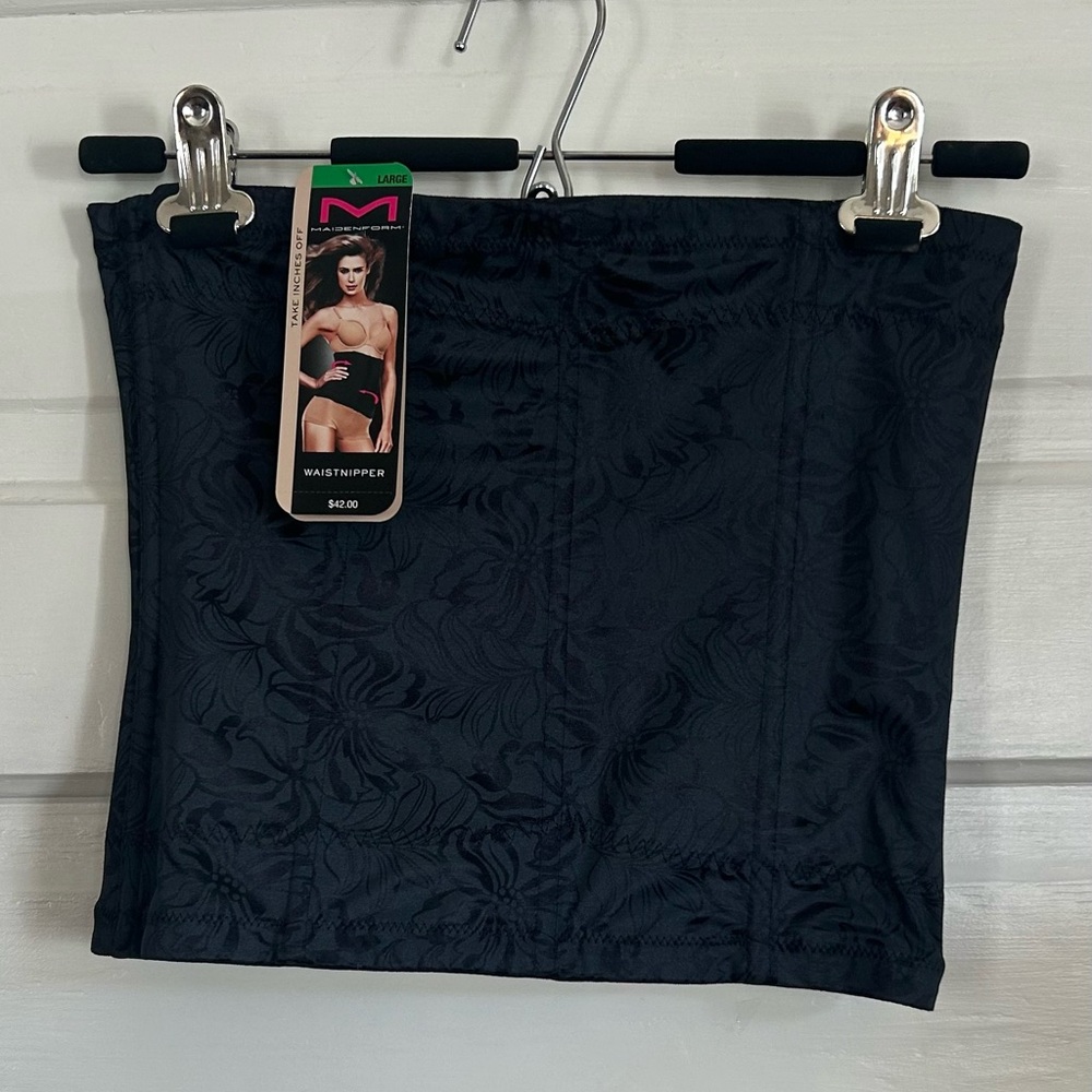 Flexees Black Floral Jacquard Tummy/Waist Shapewear